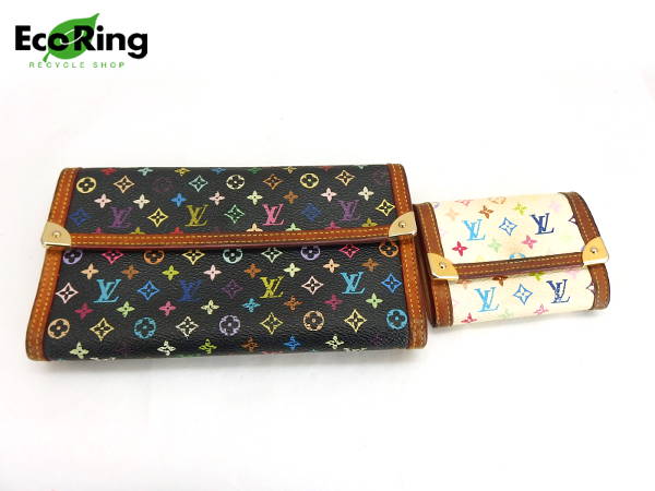 1円 ヴィトン マルチカラー コインケース 長財布 計2点セット BA451