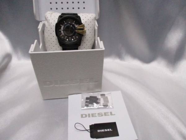 DIESEL ディーゼル DZ-1209 マスターチーフ メンズ 腕時計 SS QZ 元箱付 余りコマ3コマ付き 作動品 美品中古_2