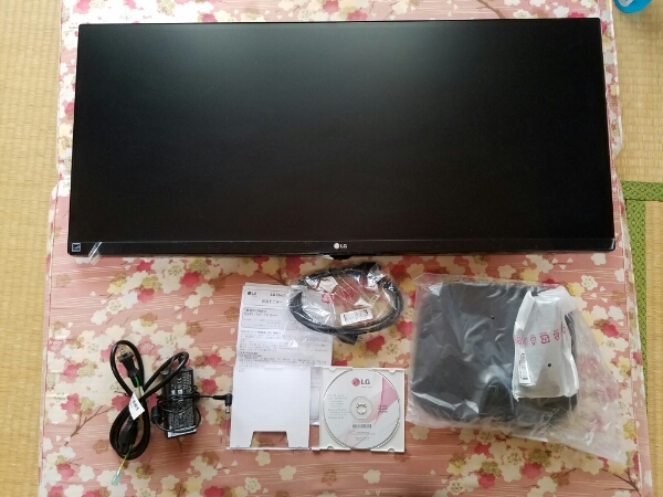 LG電子 34インチウルトラワイドモニタ(34UM58) 保障期間若干あり 画面