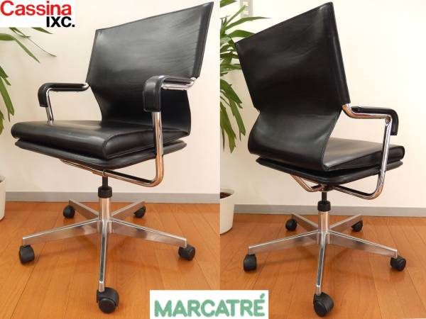 ◇MARCATRE 本革キャスターチェア◇カッシーナixc 名作Cassina モダン 