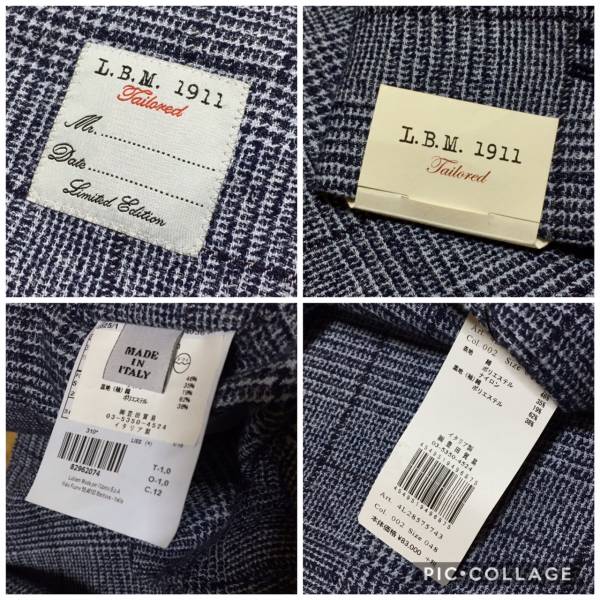 国内正規 新品☆ L.B.M 1191 グレンチェック テーラードジャケット 