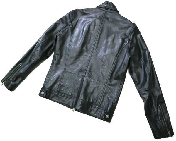 美品/お洒落！◇EDGE RUPERT 羊革 レザーライダースジャケット◇M