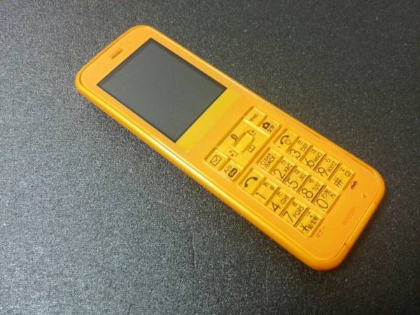 【新品同様】ウィルコム WX03SH PANTONE オレンジ 防水 防塵 Eメール 赤外線通信 Bluetoothでスマホとリンクし発着信可 Y!mobile PHS 