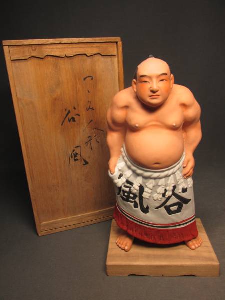 堤人形 つつみ人形 谷風 - | ⁄ 仙台堤焼 大相撲力士 34cm 伝統工芸品