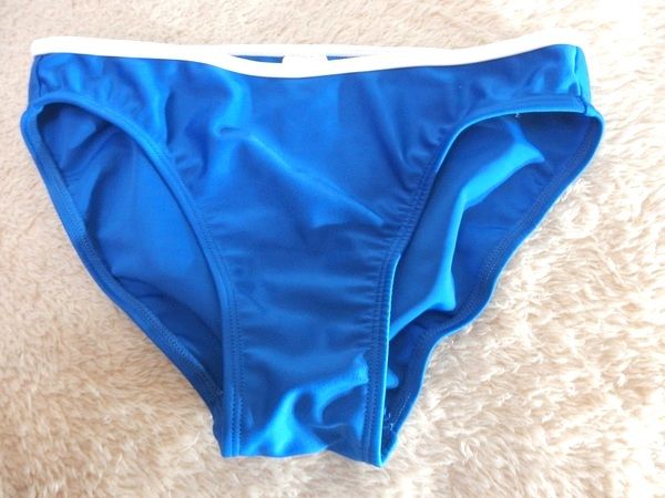 ★ホワイト＆ブルーなスポーティービキニ水着ボトム/スポーツビキニパンツ/ビキニショーツ【送料164円】_1