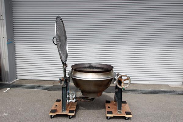 業務用 大鍋 大型釜鍋 厨房 回転釜 LPガス プロパンガス 服部工業 55L