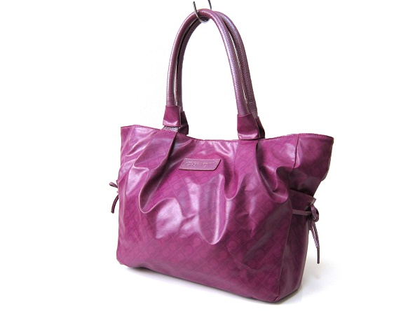 美品 GHERARDINI ゲラルディーニ ソフティ モノグラム総柄 レザー使い 