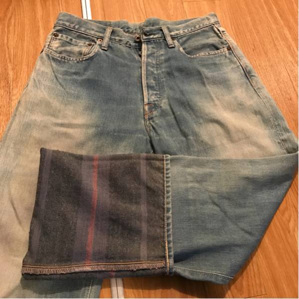 美品 【KAPITAL】キャピタル 5ポケット ジーンズ 34デニムパンツ 日本製 裏ボーダー柄