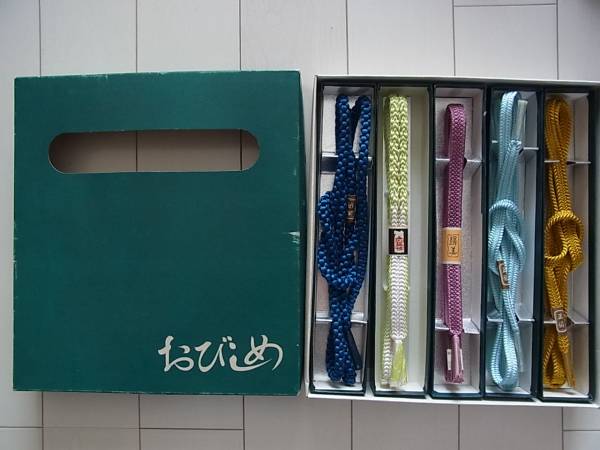 ■T1012■未使用品■正絹■帯締め　5本セット　■組紐など