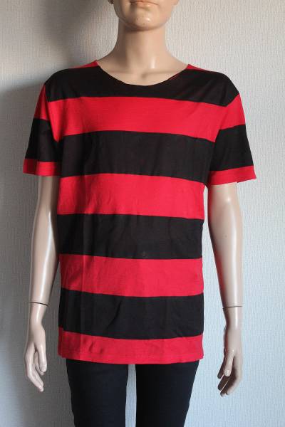 Saint Laurent サンローランパリ ボーダーTシャツ S レッド×ブラック 新品　slimann 条件付き送料無料　1円