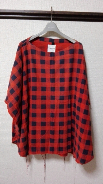 ソロイスト soloist ネルチェック柄 ポンチョ 46サイズ ナンバーナイン キムタク