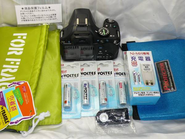 ○PENTAX SDHC16GB他オマケ多数：PENTAX-K-x：ブラック：Wズームセット