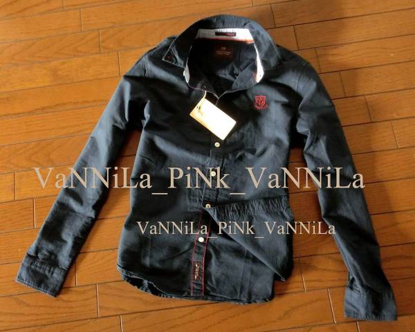 ｋ93 *新品*scoth&soda*オックスフォード生地logo刺繍シャツ*Ｍ*紺*ネイビー　*スコッチソーダ