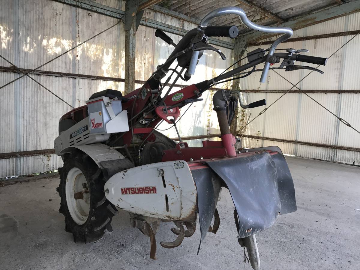 三菱 ディーゼル セル付き 耕運機 MR800D 培土器付き 程度良好 中古車