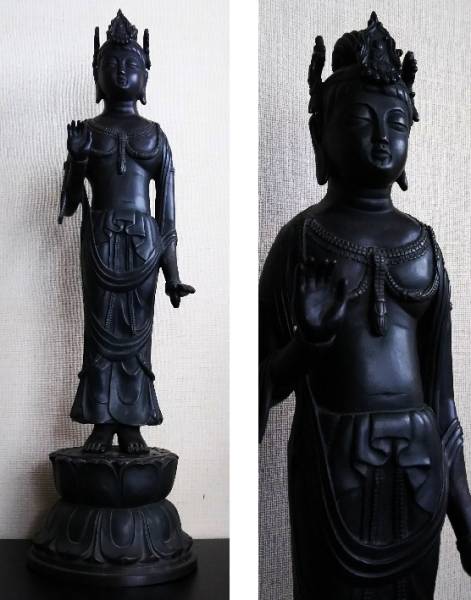 根付 地蔵菩薩 柘植彫刻 柘植（ツゲ）地蔵菩薩像 観音頭 御守り