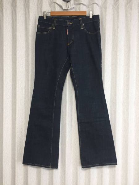 国内正規☆[DSQUARED] バックロゴブーツカットデニム 46 ディー 