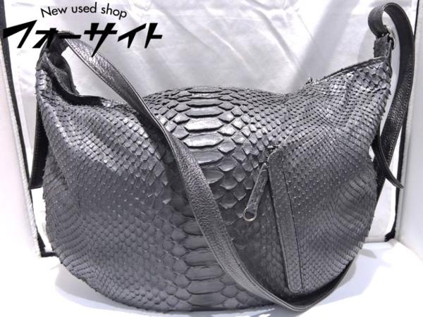 美品 Sun Remy サンレミー◇パイソン レザー ショルダーバッグ 