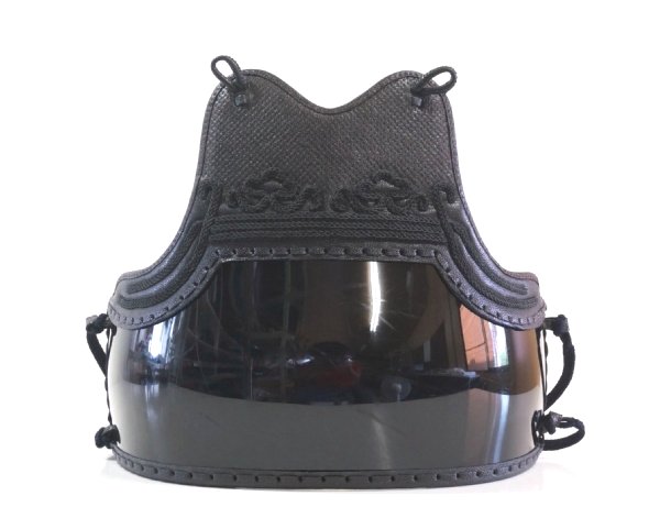 h1738◇剣道防具◆胴単品◆強化プラスチック胴◆鬼雲ナナメ刺胸◆赤刺◆二本足