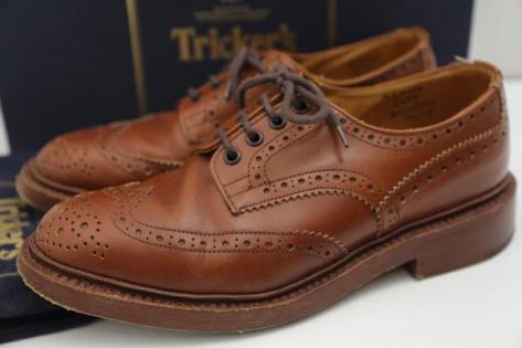 Tricker's 5633 BOURTON バートン ウィングチップ レザー シューズ