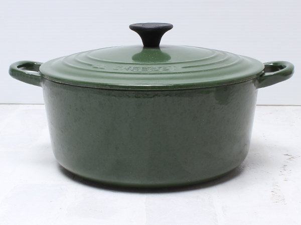 ルクルーゼ ココットロンド 22cm 両手鍋 モスグリーン Le Creuset LE