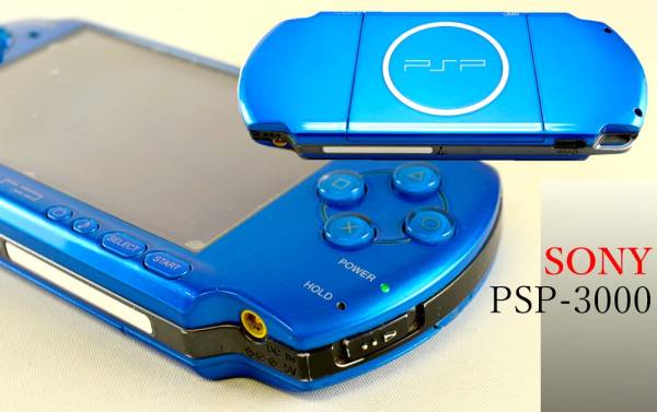 SONY PSP-3000 本体 バイブラント・ブルー 通電OK 初期化済み