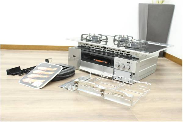 ハーマン 3口ビルトインガスコンロ H3735B1W2T　都市ガス用
