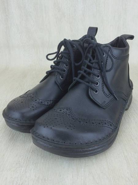 Footprints BIRKENSTOCK◆kent high/ブーツ/26cm/BLK/レザー