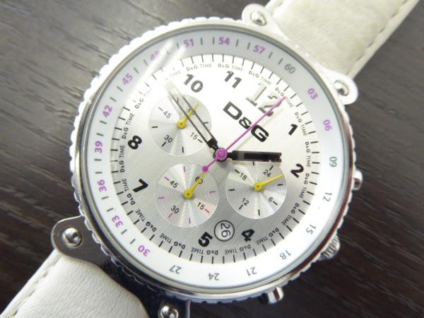 ☆D&G ドルチェ＆ガッバーナ TIME クロノグラフ メンズレザーベルト
