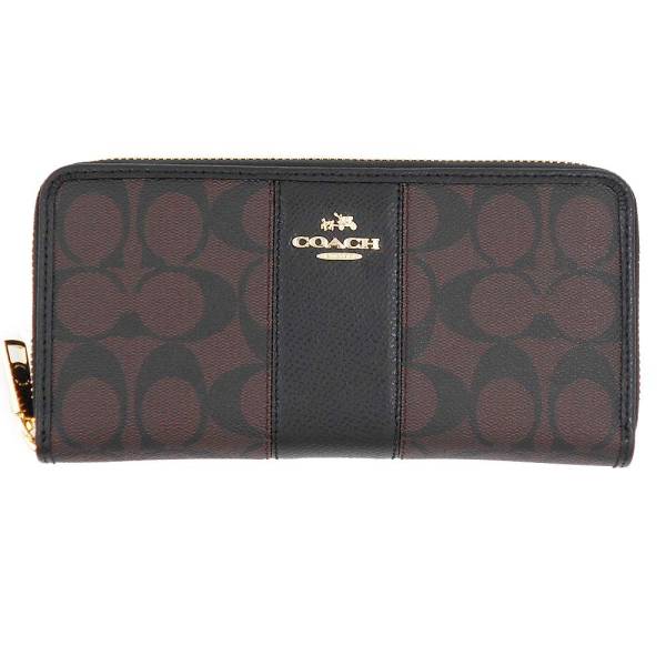 コーチ COACH 長財布 F52859 ブラウンXブラック レディース 