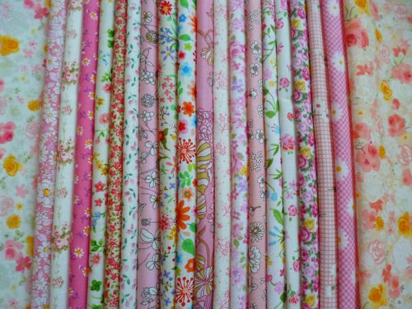 カットクロス　　ピンクフラワー　 20枚セット_1