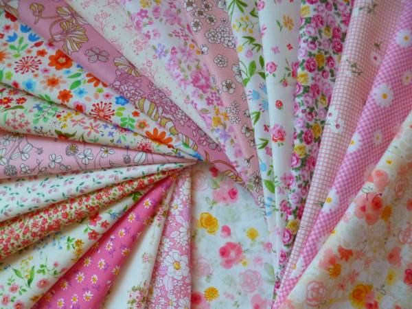 カットクロス　　ピンクフラワー　 20枚セット_2