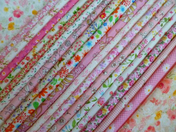 カットクロス　　ピンクフラワー　 20枚セット_3