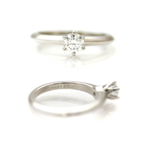 BE 即決 ティファニー ソリティアリング 約8号 Pt950