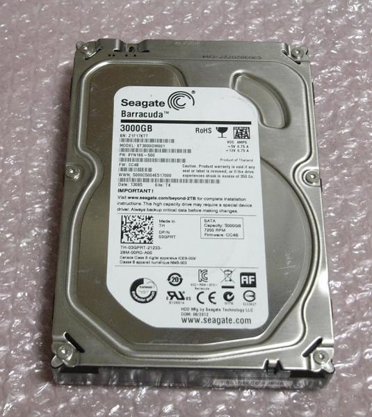 B1003 SEAGATE ST3000DM001 3TB HDD 3.5インチ