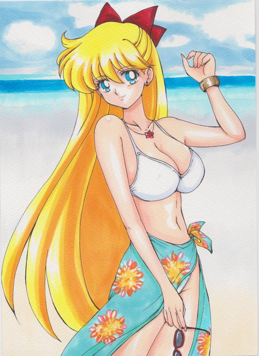 同人手描きイラスト☆セーラームーン☆美奈子☆B5☆難あり(手描き
