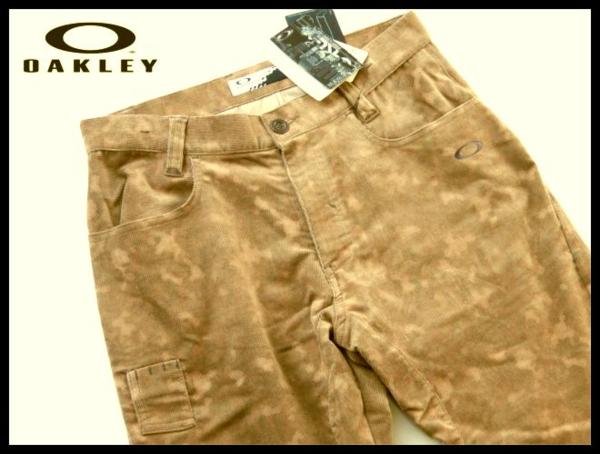 B1236 新品 正規品★OAKLEY/オークリー ゴルフ★W82cm ニューカーキ　迷彩柄　ストレッチ　ゴルフパンツ　秋冬　タグ付き