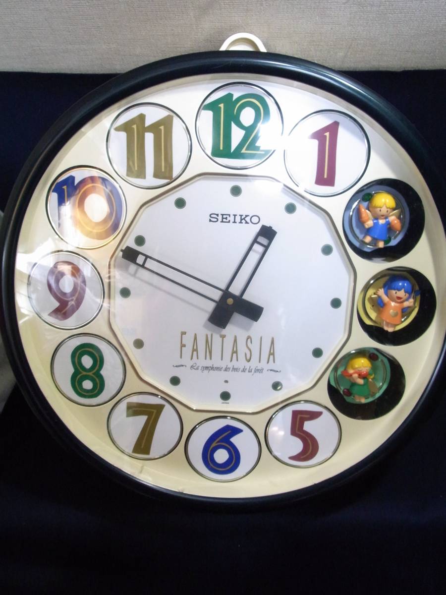ジャンク☆SEIKO☆セイコー 壁掛けビッグからくり時計 ファンタジア