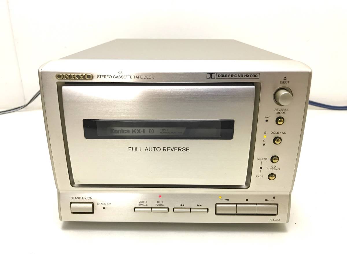 01-B607M【ONKYO/オンキョー】オートリバース・カセットデッキ K-185X