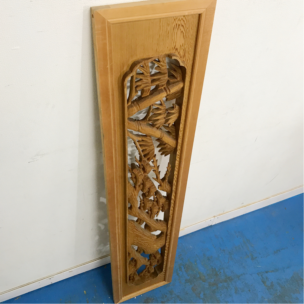 欄間 彫刻 深堀 和室 古民家 木彫り （no.16） 格安売り切りスタート