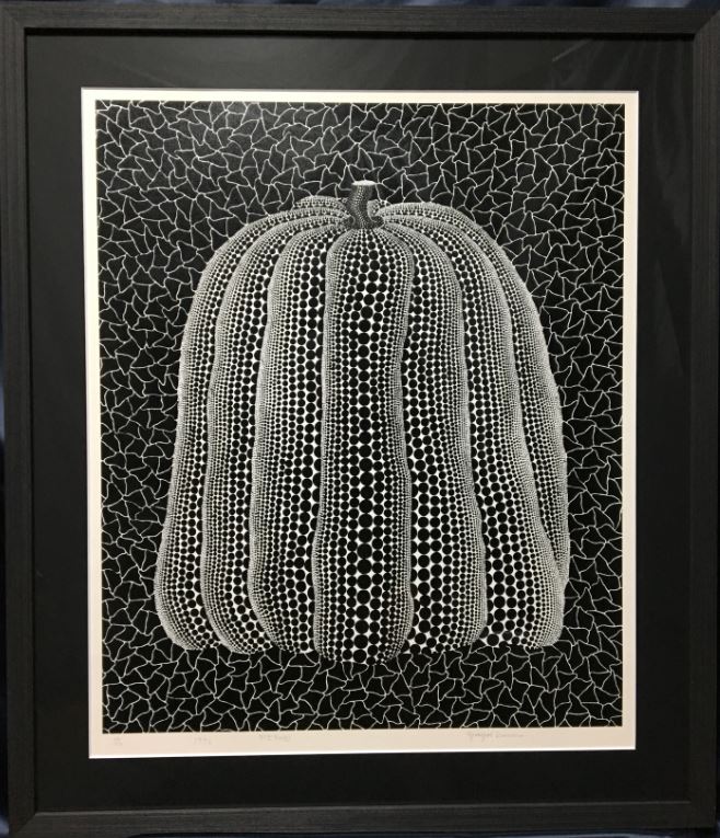 草間彌生 かぼちゃ（白T) Pumpkin(White T)1992年 貴重な作品 シルク