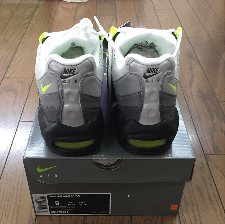 NIKE AIR MAX 95 OG YELLOW イエローグラデ 27.0cm 新品 黒タグ付き ビームス購入 2015年製 554970 071