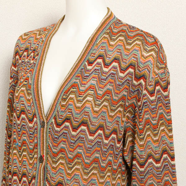 ★MISSONI・ミッソーニ★Vネックロングニットカーディガン 44★[NEW]★17ne08