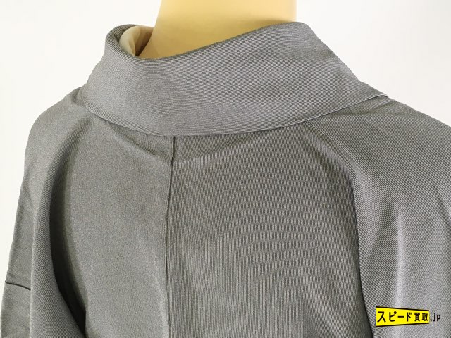 スピ買■ 着物 1円 名品 江戸小紋 灰色 万筋 落款有 正絹 単衣 身丈156cm 裄丈62cm ☆☆☆☆