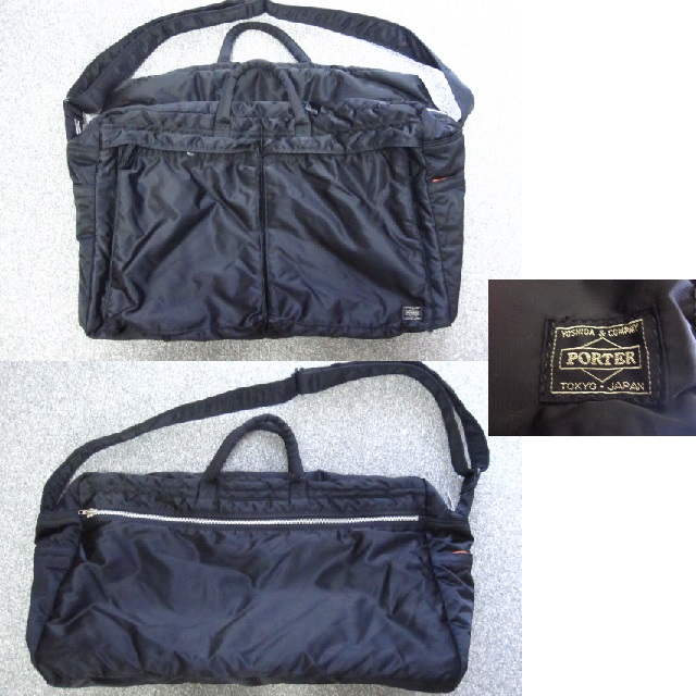 美中古　PORTER / TANKER　2WAY BOSTON BAG(L)　黒　大容量