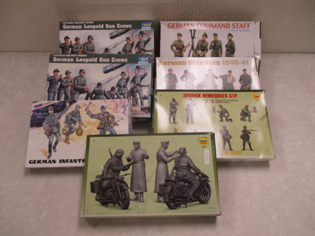 まとめ売り トランペッター等 1/35 ドイツ レオポルド ガンクルー，ドイツ ハーフトラッククルー 他