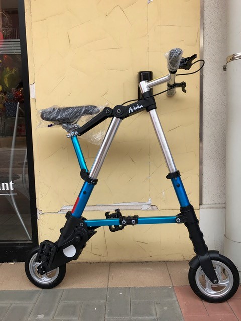世界最軽量 携帯用 自転車 折りたたみ 8インチ A－Bike ミニバイク
