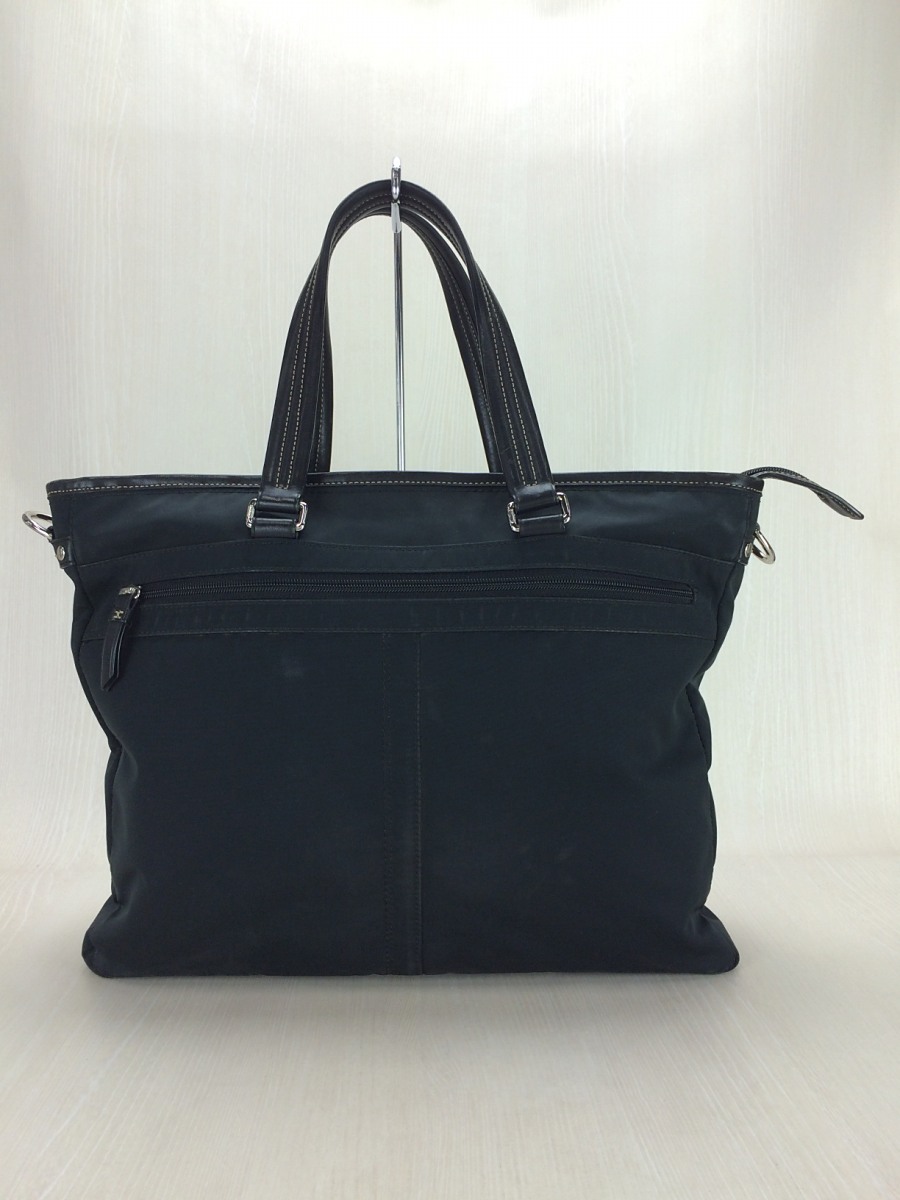 COACH◇トートバッグ/ナイロン/BLK COACH◇トートバッグ/ナイロン/BLK