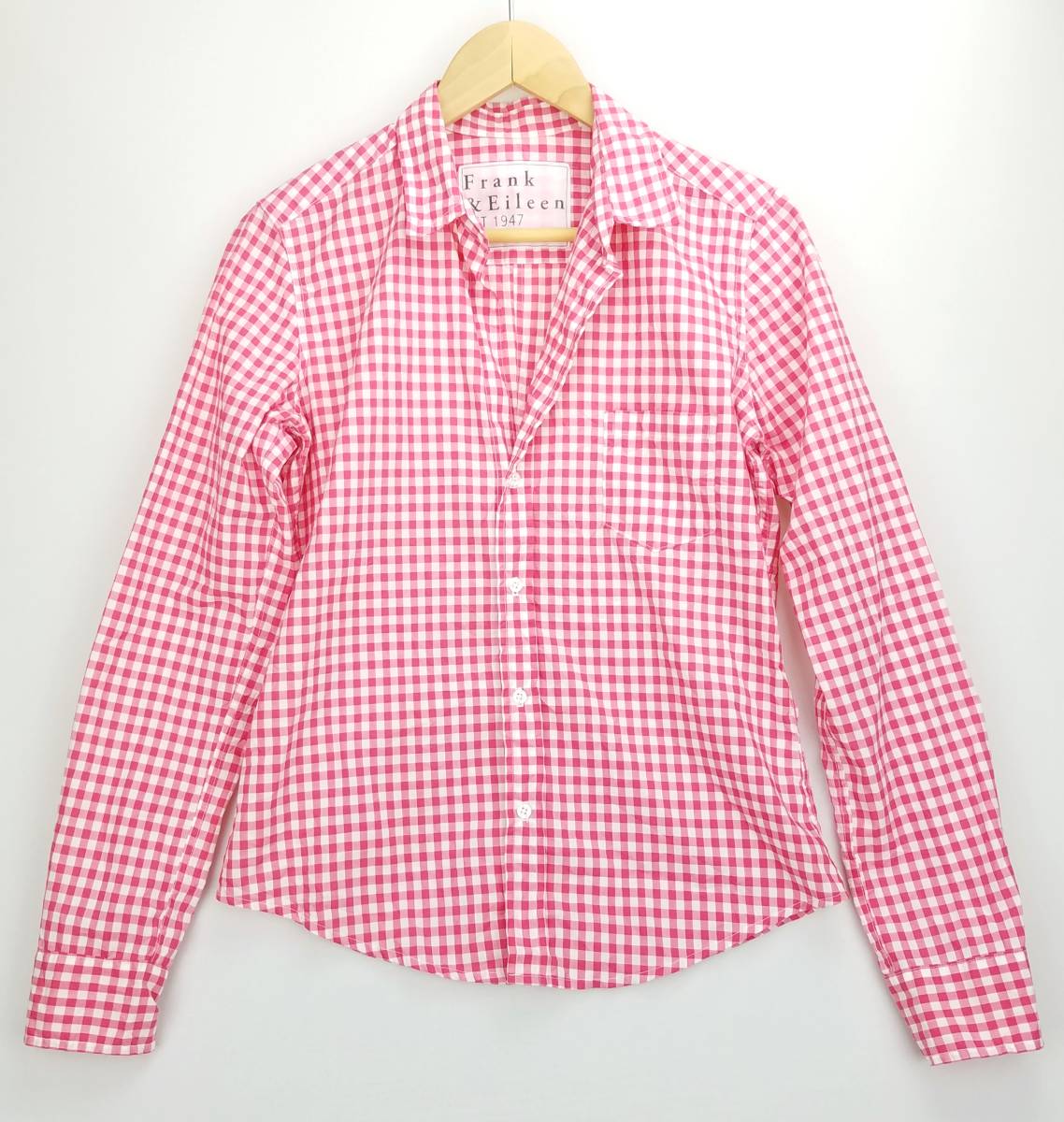 美品 フランク＆アイリーン ギンガム チェック 長袖 シャツ XS