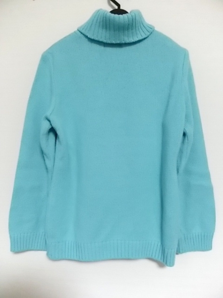 クレージュ COURREGES トップス 長袖セーター サイズ38 M ライトブルーグリーン レディース タートルネック