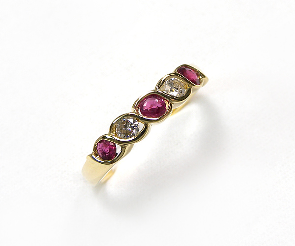 【ME】最落無し★天然ルビー/天然ダイヤモンド K18 　デザインリング・指輪(S15343)_3